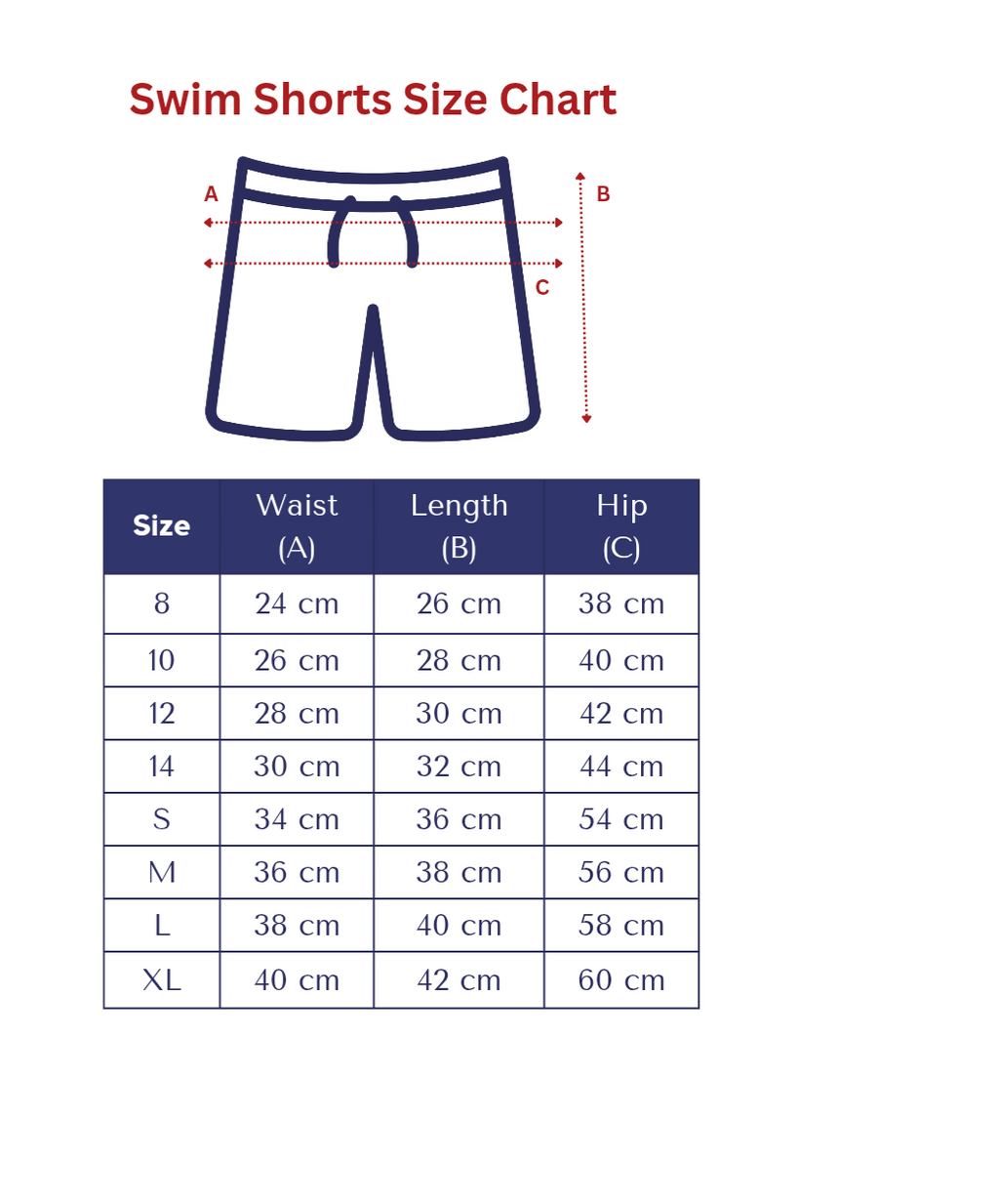 Sailors swim shorts