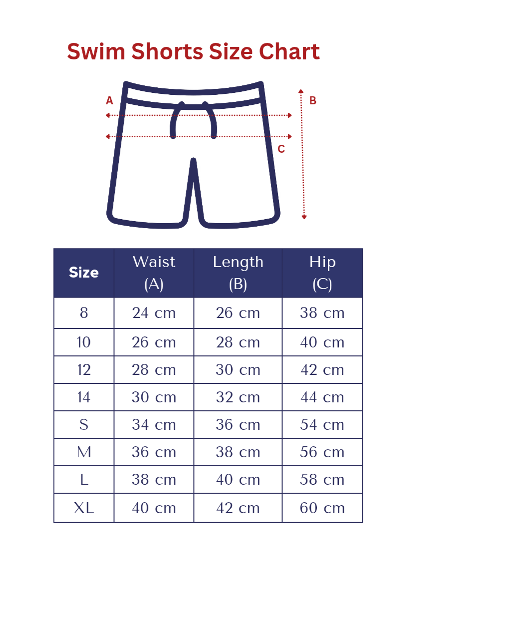 Sailors swim shorts